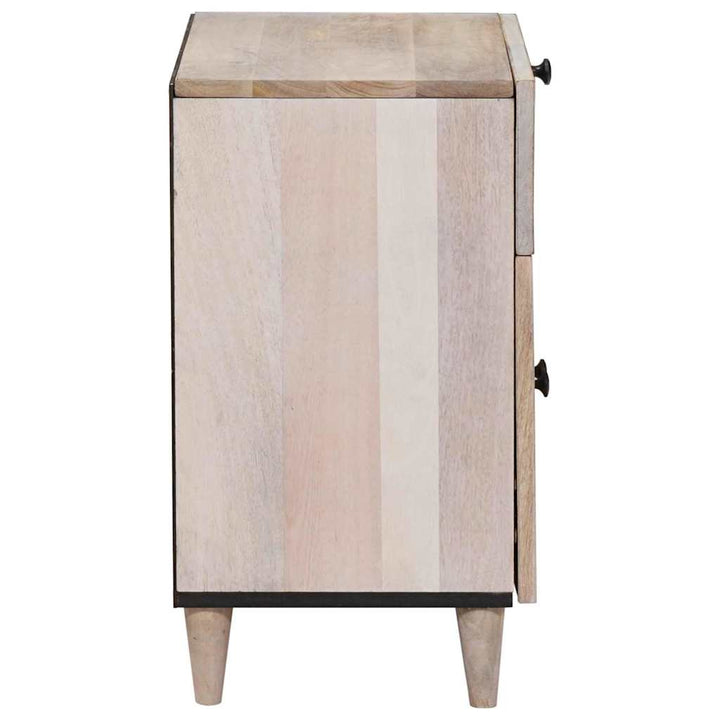 Sengebord med skuffe Beige 50 x 33 x 60 cm Massivt mangotræ