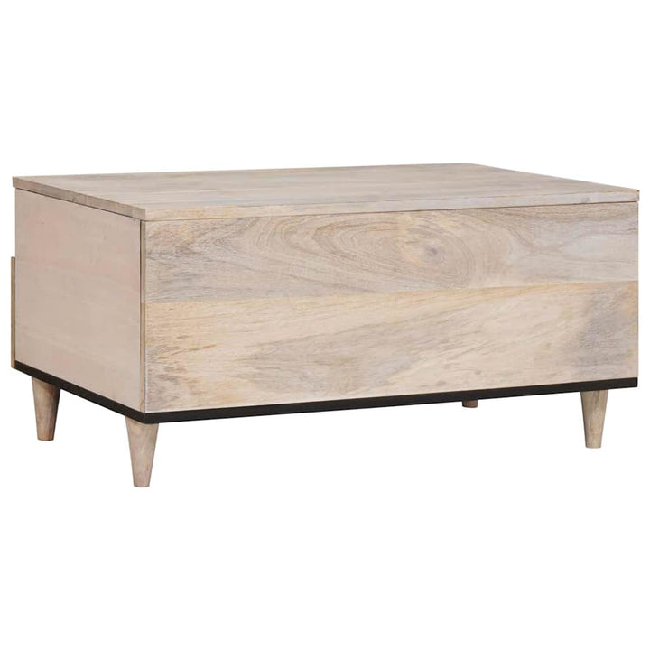Sofabord med skuffe Hvid 80 x 54 x 40 cm Massivt mangotræ