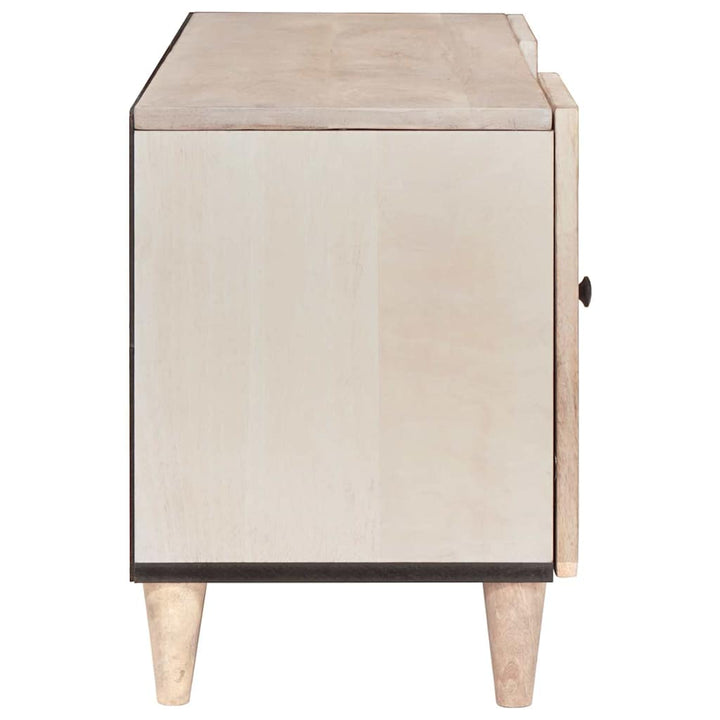 TV-skab med skuffe Hvid 105 x 33 x 46 cm Massivt mangotræ