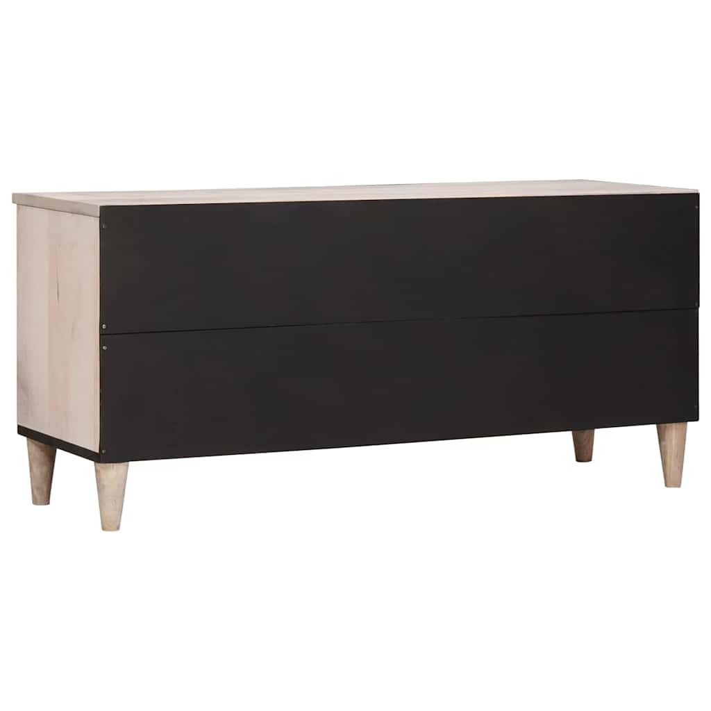 TV-skab med skuffe Hvid 105 x 33 x 46 cm Massivt mangotræ