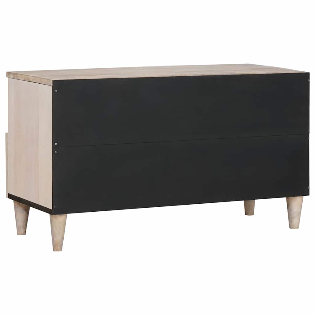 TV-skab med skuffe Hvid 80 x 33 x 46 cm Massivt mangotræ