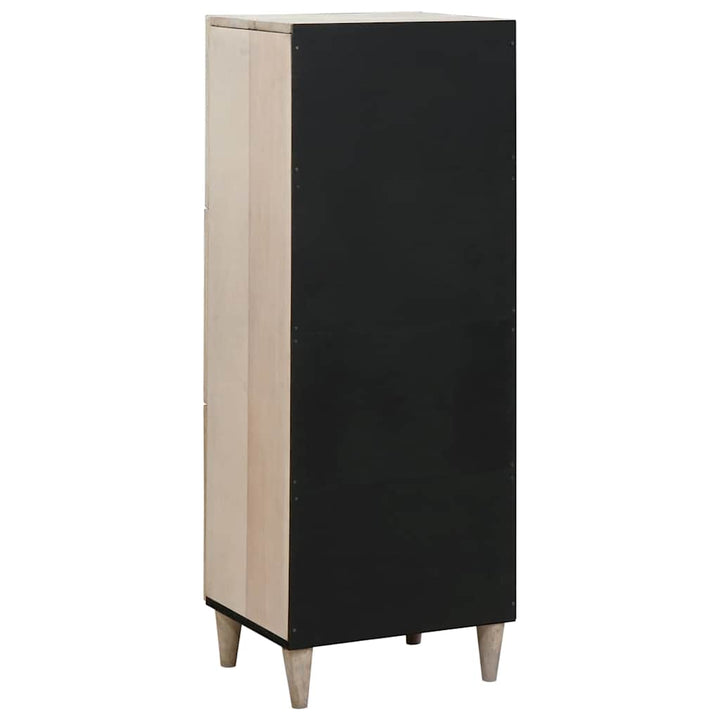 Highboard med hylde Hvid 40 x 33 x 110 cm Massivt mangotræ