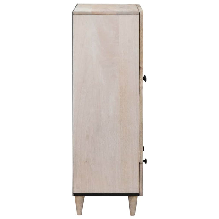 Highboard med skuffe Hvid 60 x 33 x 100 cm Massivt mangotræ