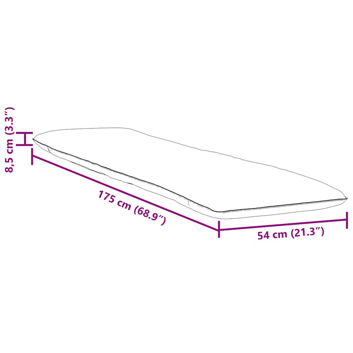 foldbar liggestol 175x54x8,5 cm oxfordstof lysegrøn