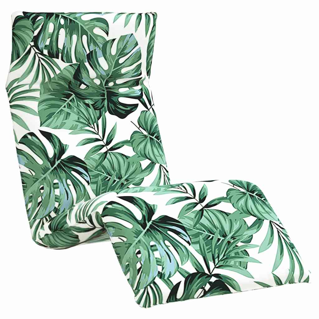 foldbar liggestol 175x54x8,5 cm oxfordstof bladmønster