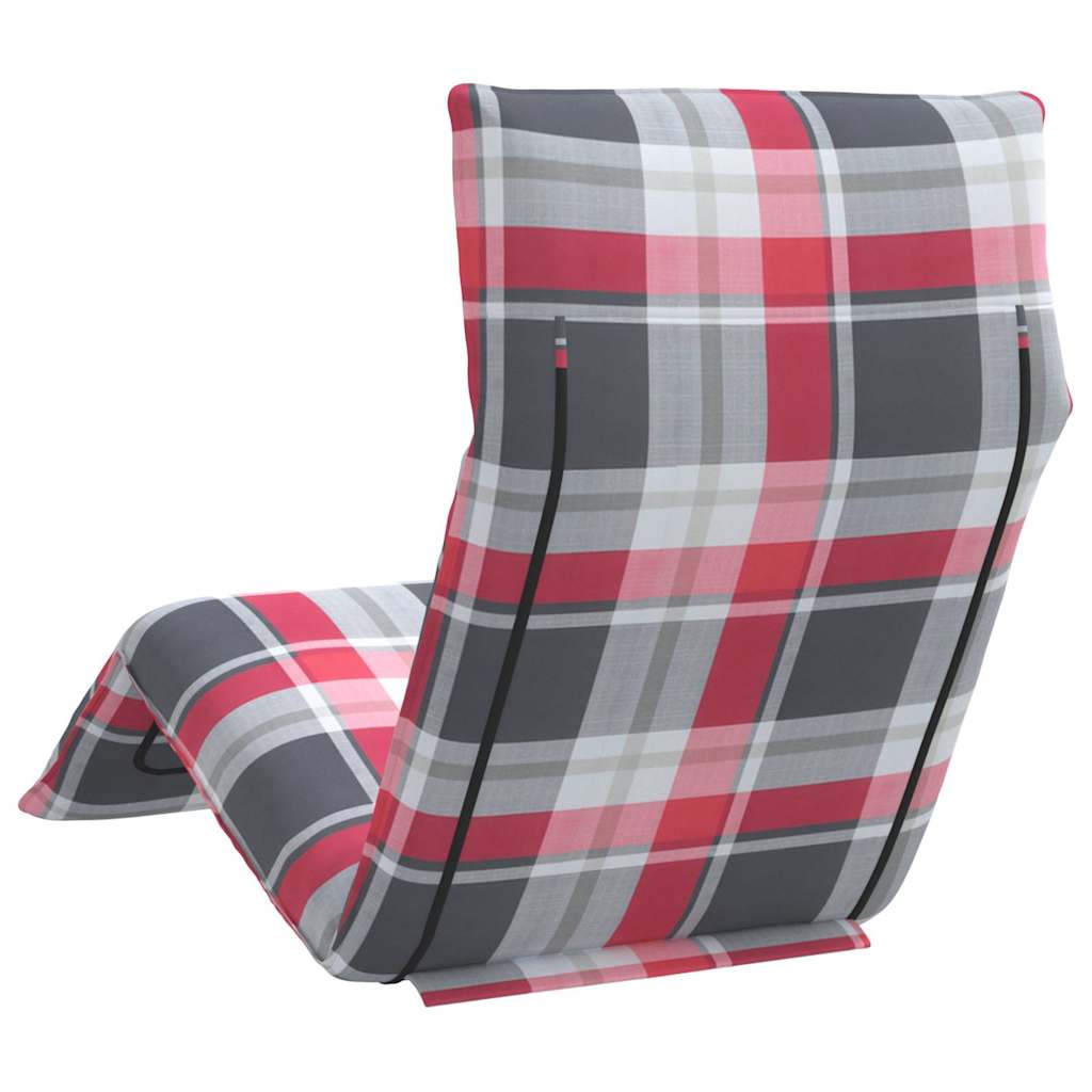foldbar liggestol 175x54x8,5 cm oxfordstof rødternet