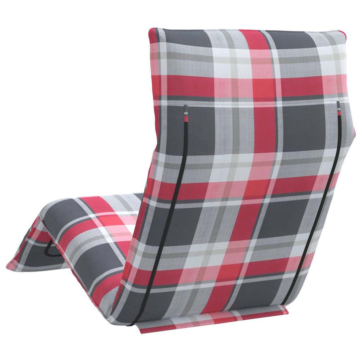 foldbar liggestol 175x54x8,5 cm oxfordstof rødternet