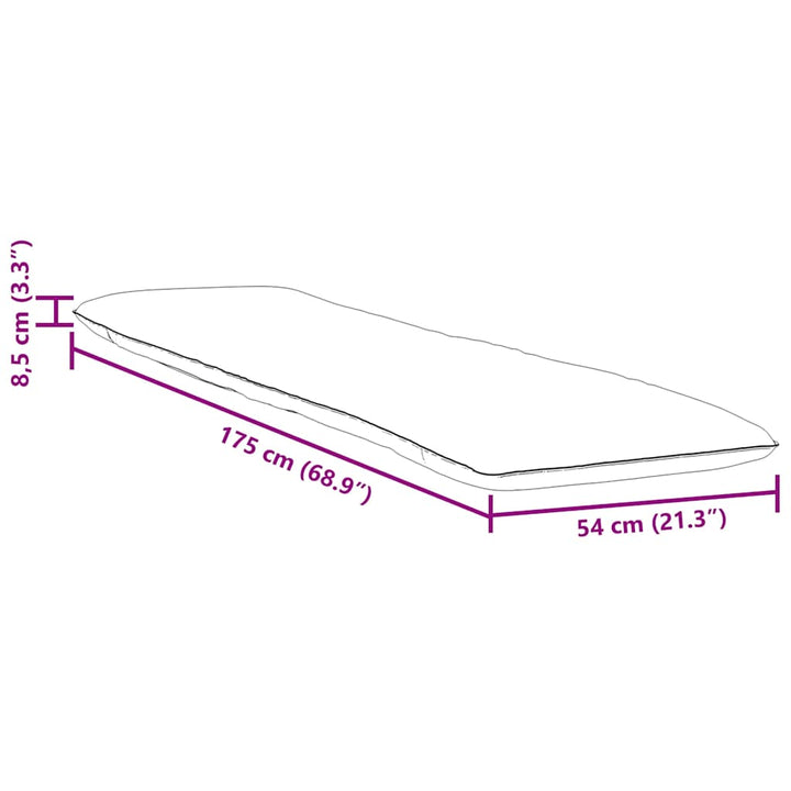 foldbar liggestol 175x54x8,5 cm oxfordstof rødternet