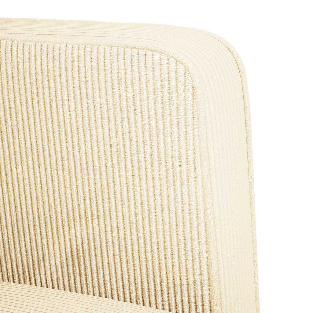 sofastol med armlæn 54 cm fløjlsstof cremefarvet