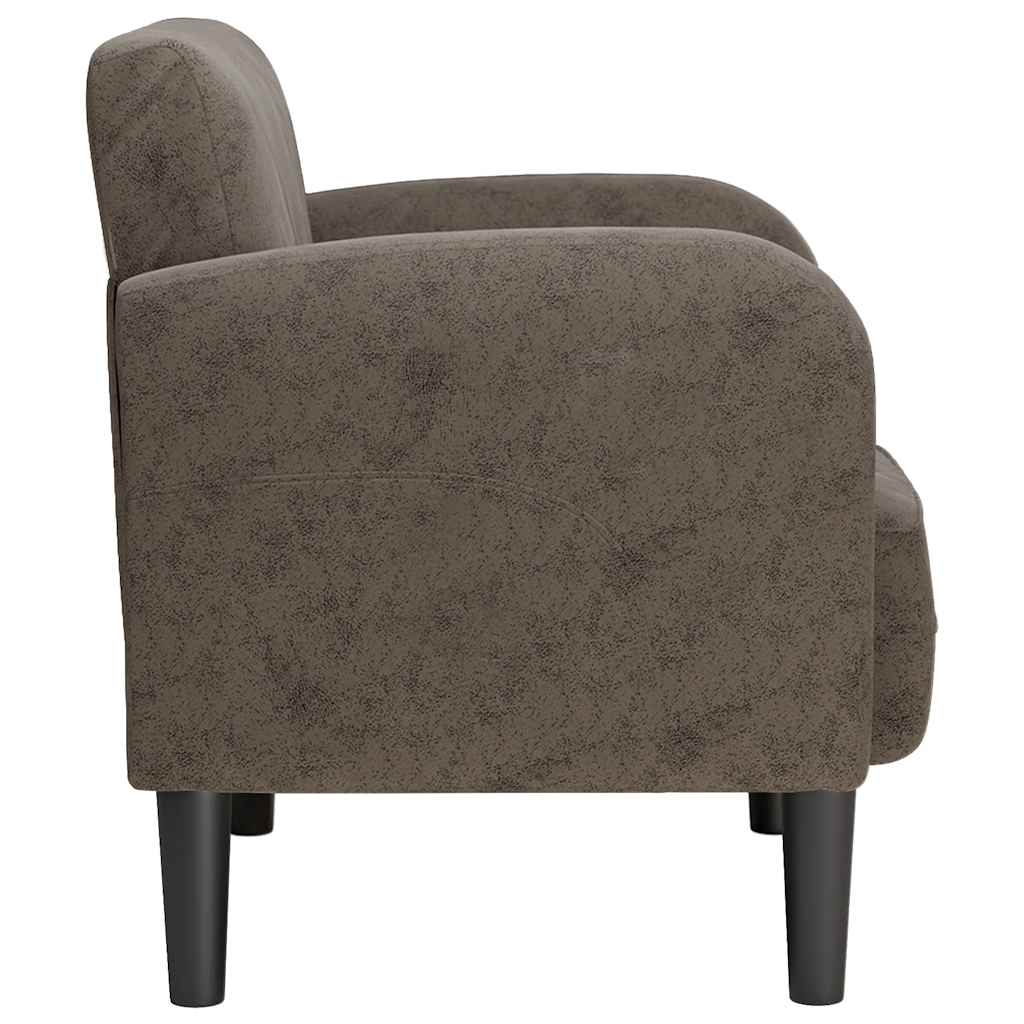 sofastol med armlæn 54 cm kunstlæder mørkegrå