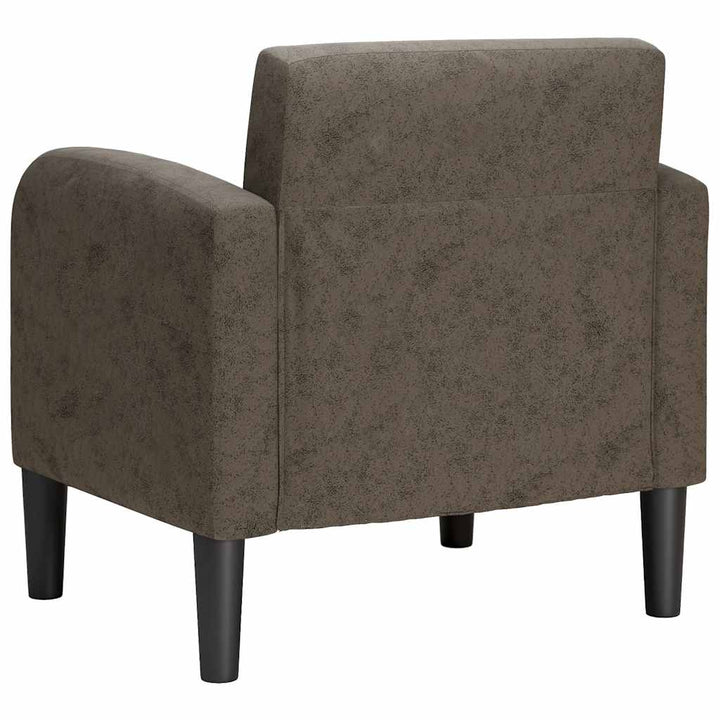 sofastol med armlæn 54 cm kunstlæder mørkegrå