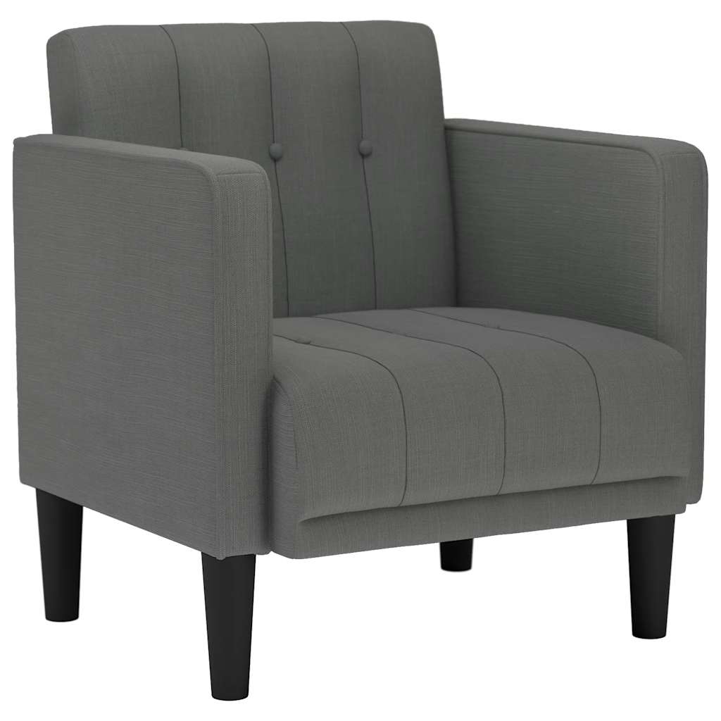 sofastol med armlæn 53 cm stof mørkegrå