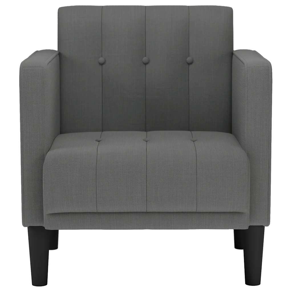 sofastol med armlæn 53 cm stof mørkegrå