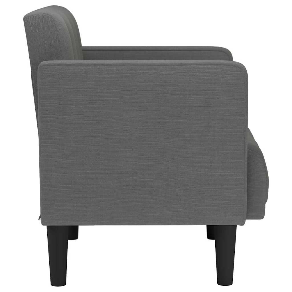 sofastol med armlæn 53 cm stof mørkegrå