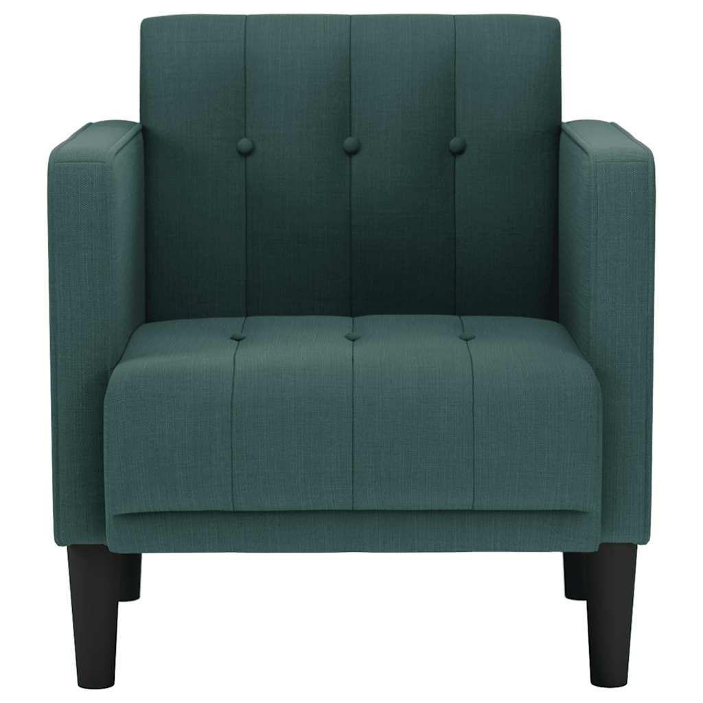sofastol med armlæn 53 cm stof mørkegrøn