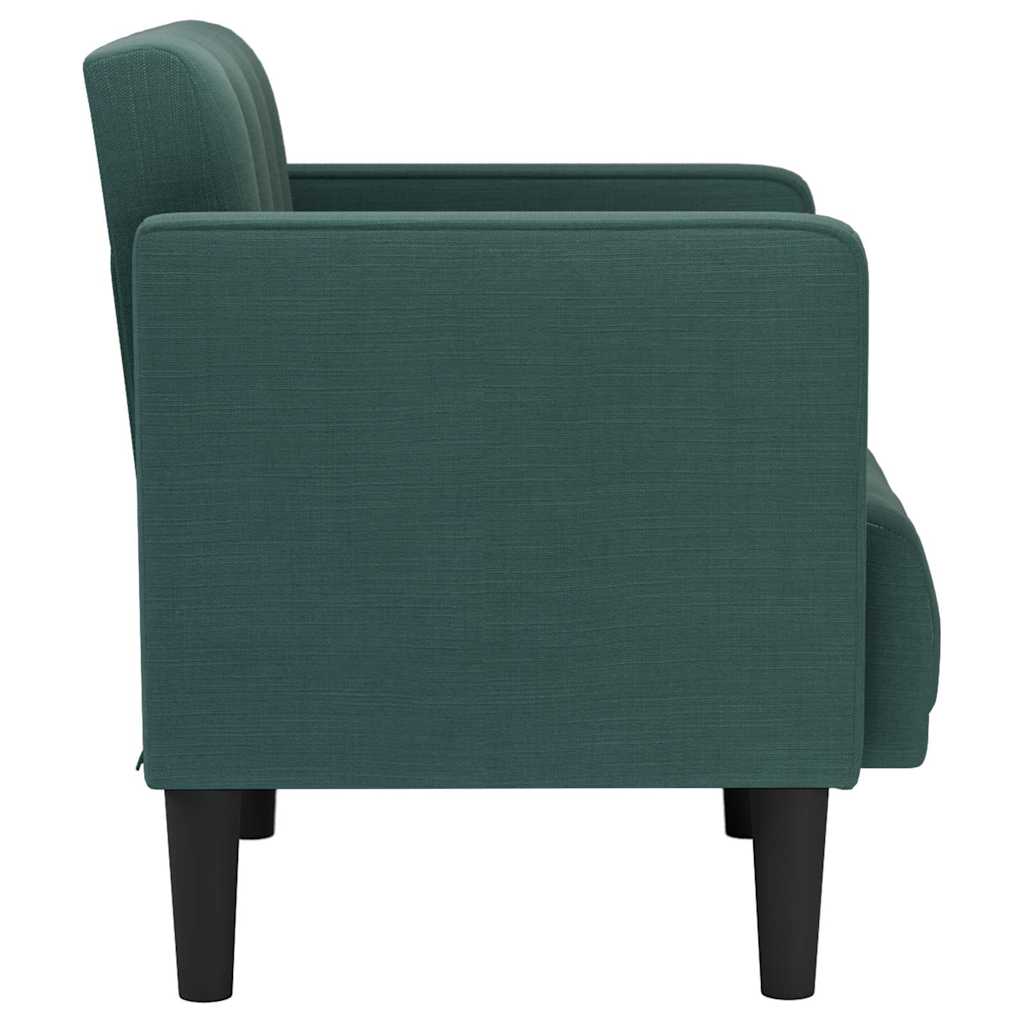 sofastol med armlæn 53 cm stof mørkegrøn