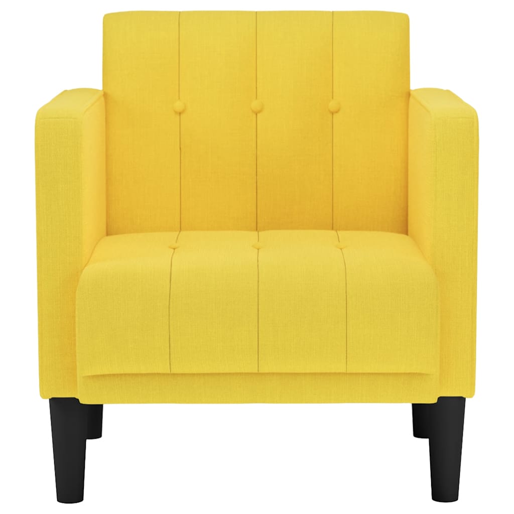 sofastol med armlæn 53 cm stof lysegul