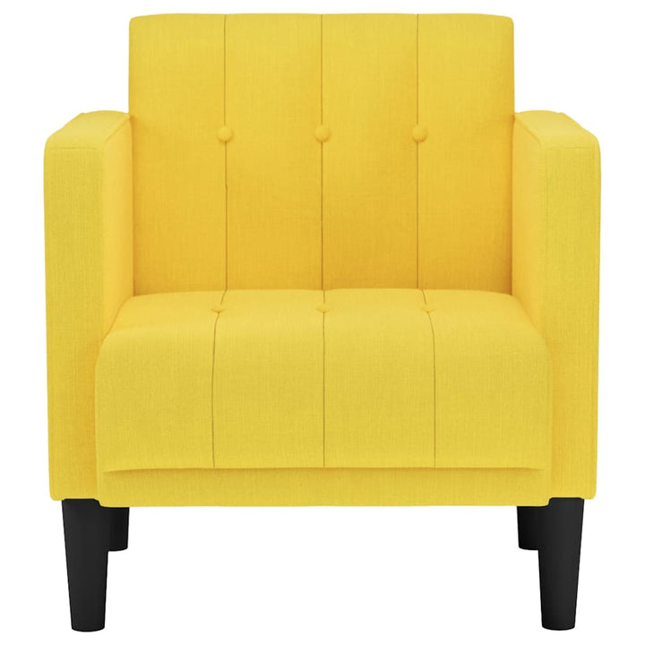 sofastol med armlæn 53 cm stof lysegul