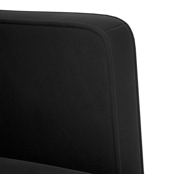 sofastol med armlæn 53 cm fløjl sort
