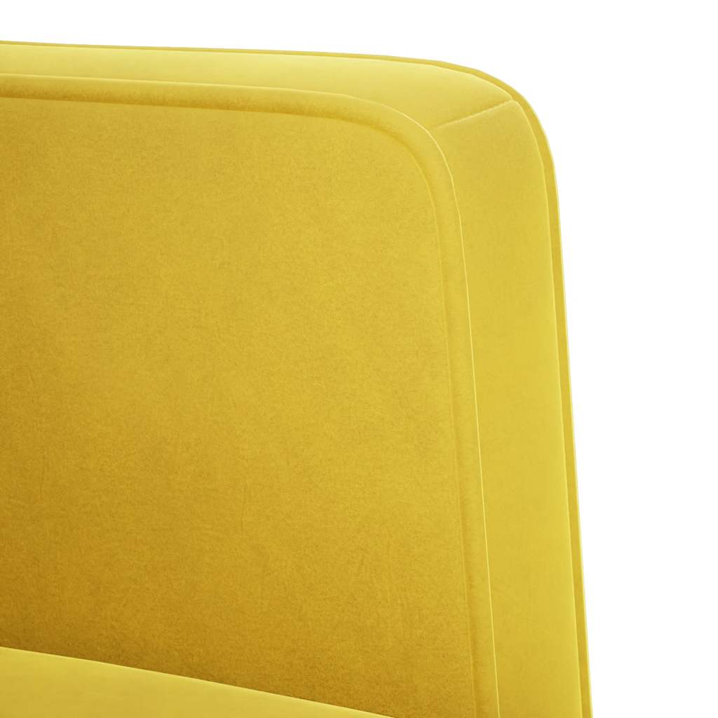 sofastol med armlæn 53 cm fløjl gul