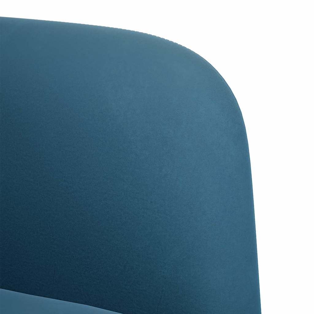 sofastol med armlæn 54 cm fløjl blå