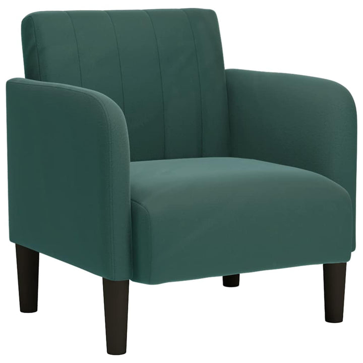 sofastol med armlæn 54 cm fløjl mørkegrøn