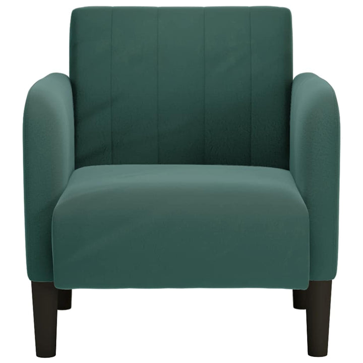 sofastol med armlæn 54 cm fløjl mørkegrøn
