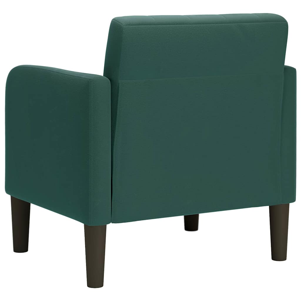 sofastol med armlæn 54 cm fløjl mørkegrøn