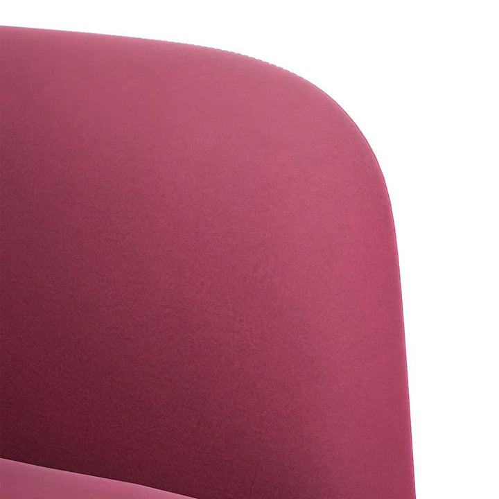 sofastol med armlæn 54 cm fløjl vinrød
