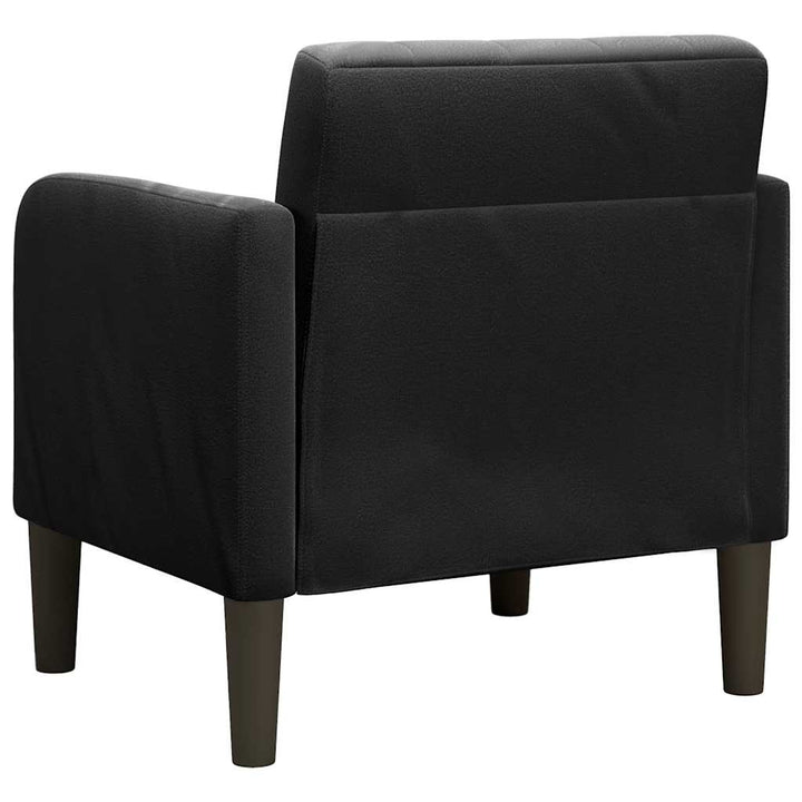 sofastol med armlæn 54 cm fløjl sort