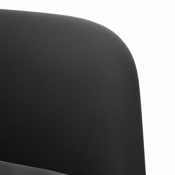 sofastol med armlæn 54 cm fløjl sort