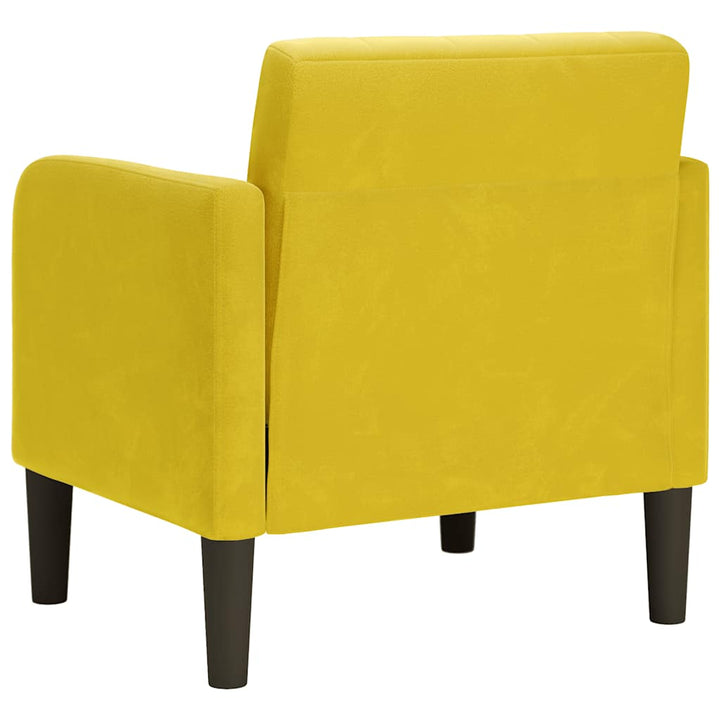 sofastol med armlæn 54 cm fløjl gul