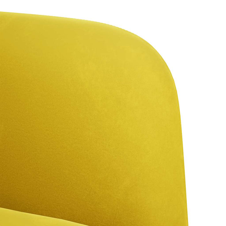 sofastol med armlæn 54 cm fløjl gul
