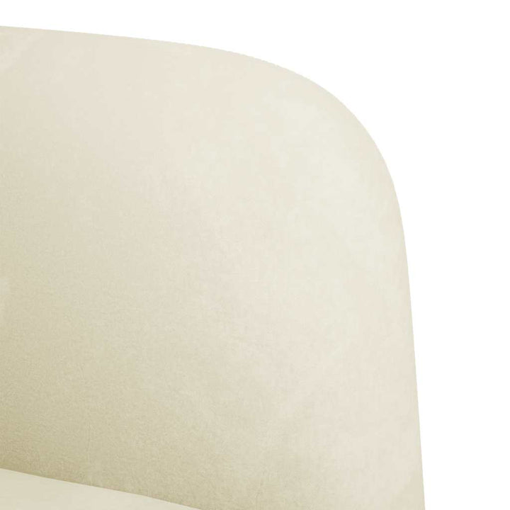 sofastol med armlæn 54 cm fløjl cremefarvet