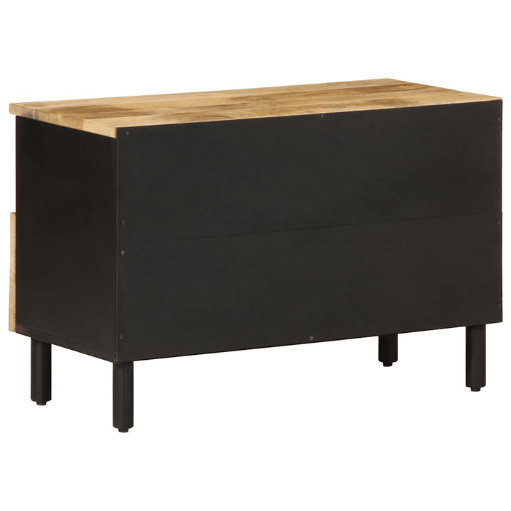 tv-bord 70x33,5x46 cm massivt ru mangotræ sort