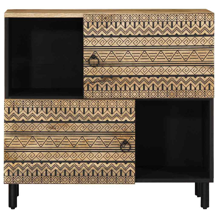 skænk 80x33,5x75 cm massivt ru mangotræ