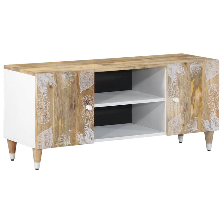 tv-bord 105x33,5x46 cm massivt mangotræ