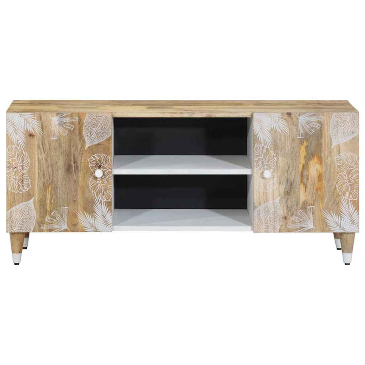 tv-bord 105x33,5x46 cm massivt mangotræ