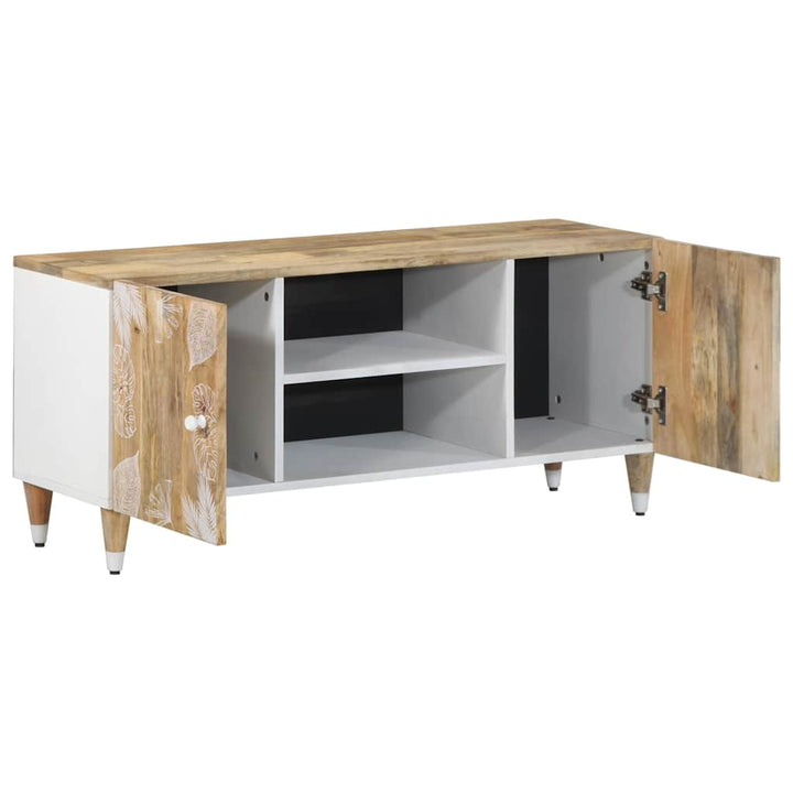tv-bord 105x33,5x46 cm massivt mangotræ
