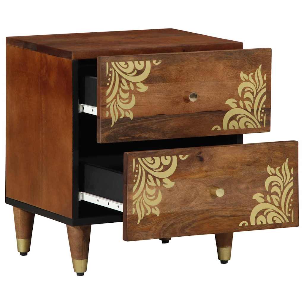 Natskab 2 pcs honningfarvet 40 x 33 x 46 cm Massivt mangotræ