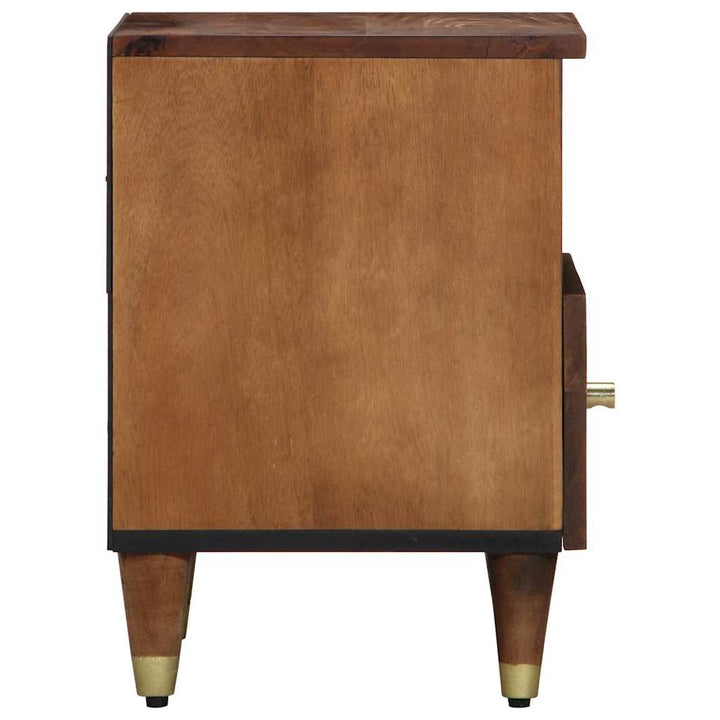 Natskab 2 pcs honningfarvet 40 x 33 x 46 cm Massivt mangotræ