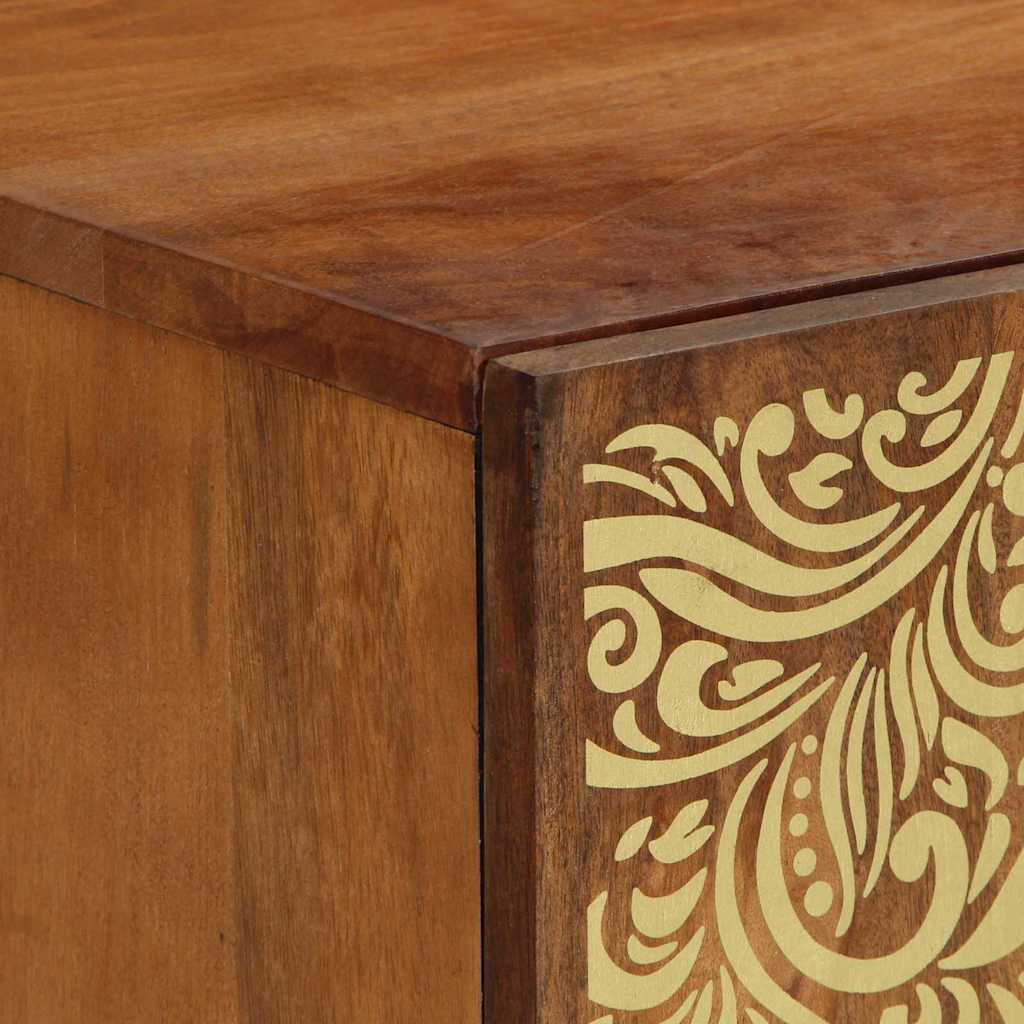 TV-skab med skuffe Brun 105 x 33.5 x 46 cm Massivt mangotræ