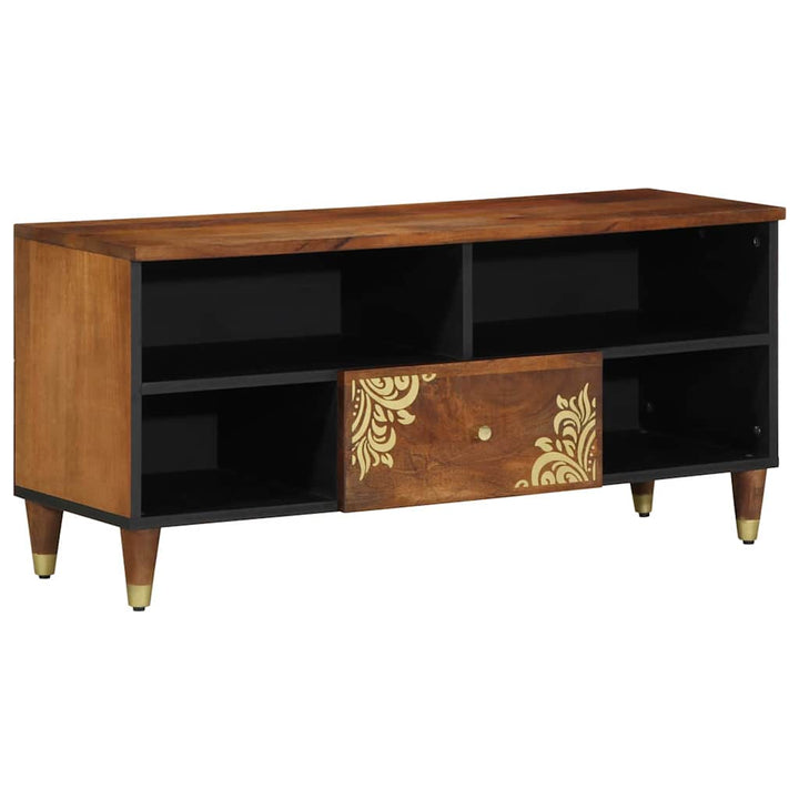 TV-skab med skuffe Brun 100 x 33.5 x 46 cm Massivt mangotræ