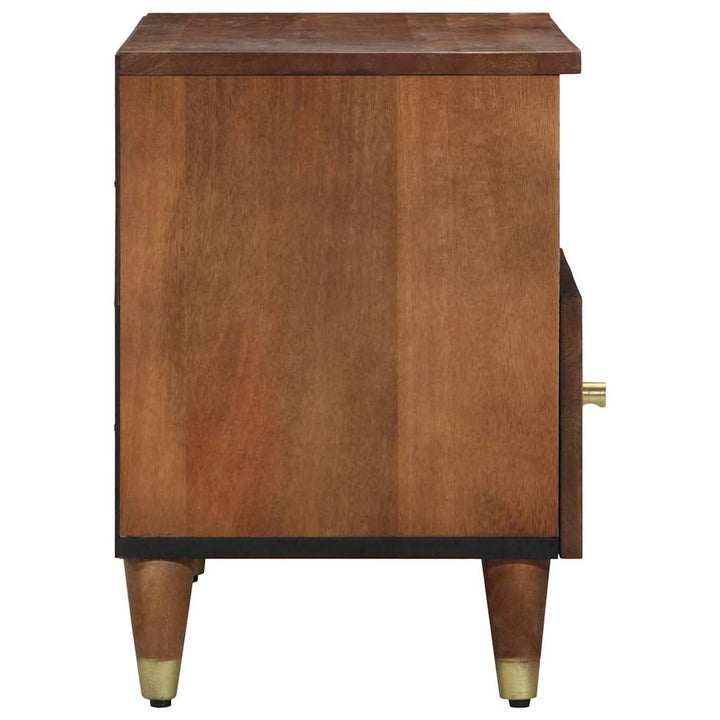 TV-skab med skuffe Brun 80 x 33,5 x 46 cm Massivt mangotræ