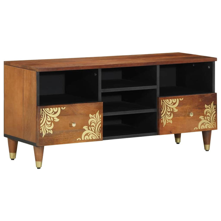 TV-skab med skuffe Brun 100 x 33.5 x 46 cm Massivt mangotræ