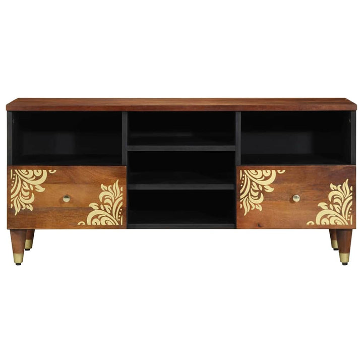 TV-skab med skuffe Brun 100 x 33.5 x 46 cm Massivt mangotræ