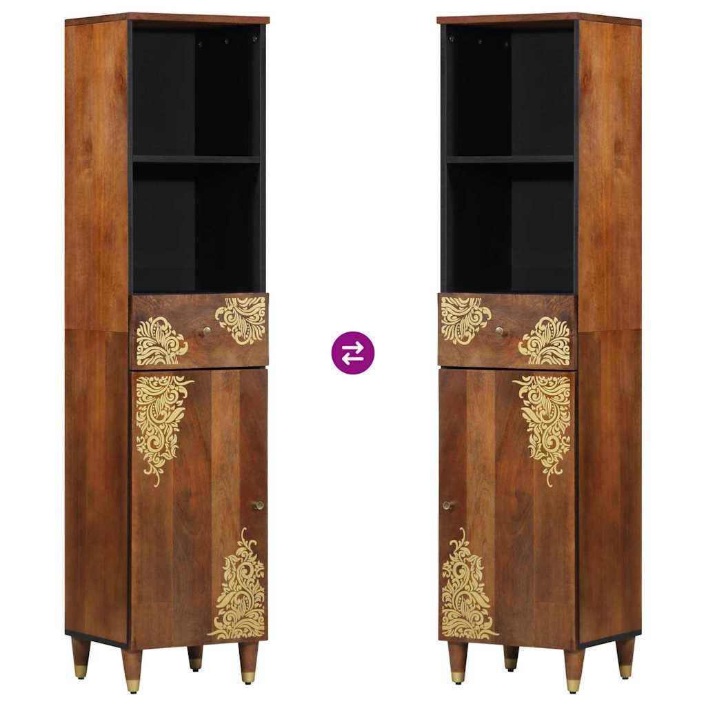 Sideboard honningfarvet 38 x 33,5 x 160 cm Massivt mangotræ