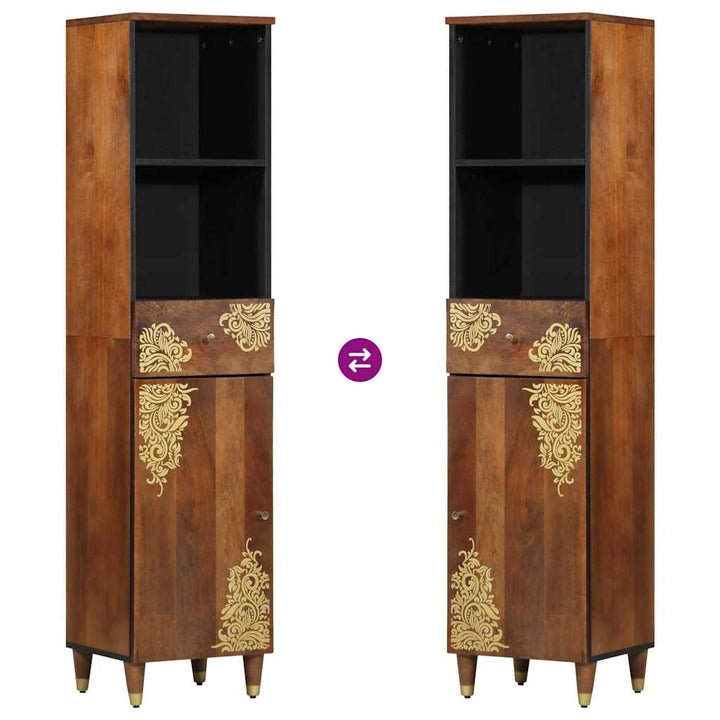 Sideboard honningfarvet 38 x 33,5 x 160 cm Massivt mangotræ