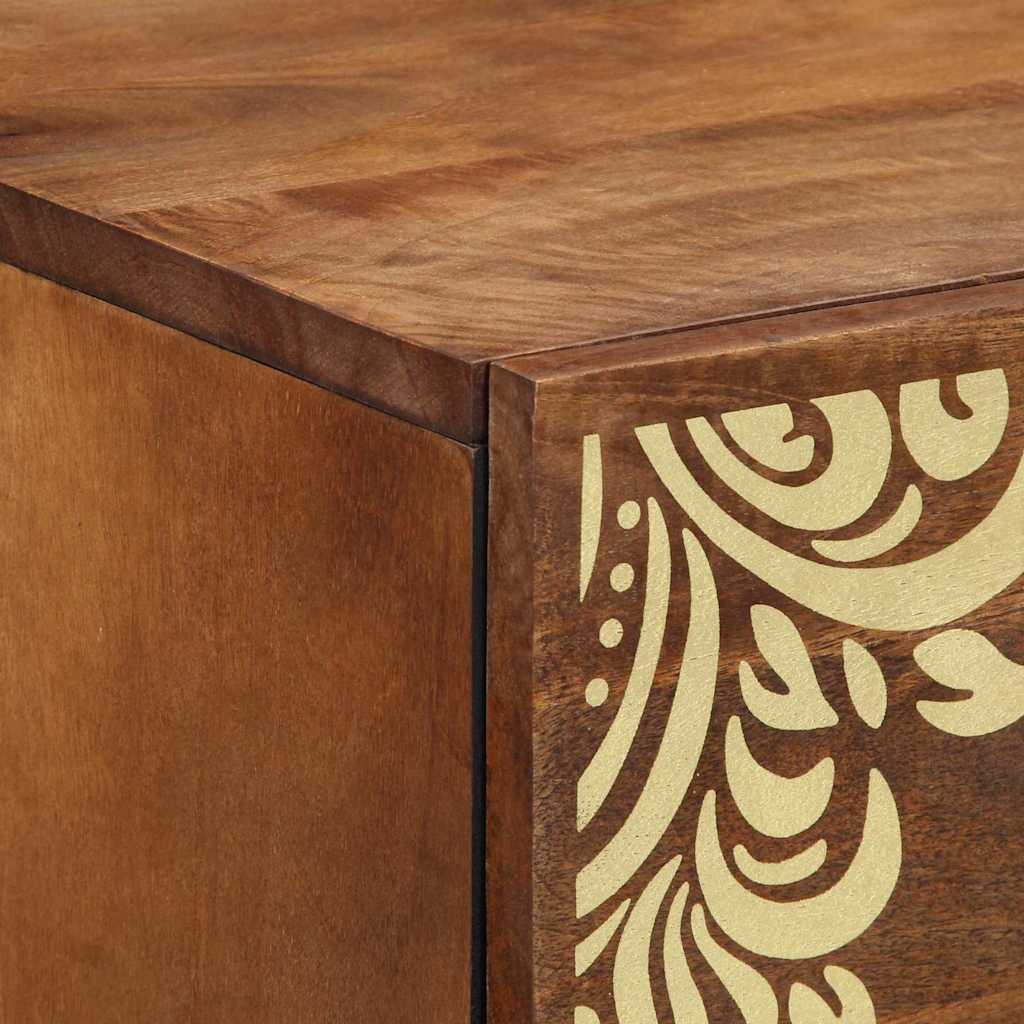 Sideboard med skuffe Brun 40 x 33.5 x 75 cm Massivt mangotræ