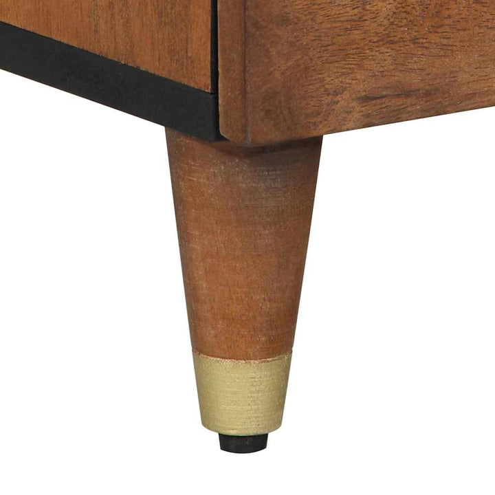 Sideboard med skuffe Brun 40 x 33.5 x 75 cm Massivt mangotræ